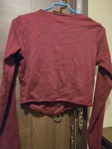Maroon Long Sleeve Top