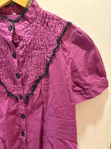 Vintage Lace Trim Strachable Top