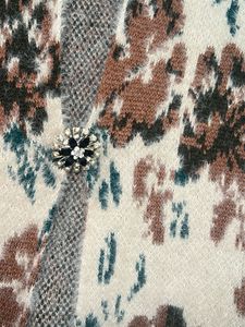 Woollen Longline Beige n Brown sweater