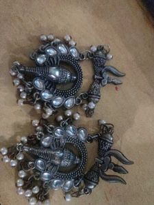 Vintage Silver Ganesha Earrings