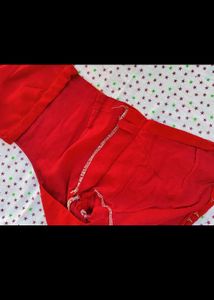 Deep Red Saree