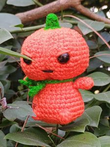 Crochet Cute Pumpkin Plushie/Keychain