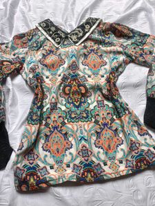 Y2K Paisley Print Top 🖤