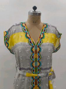 Elegant Embroidered Caftan Dress