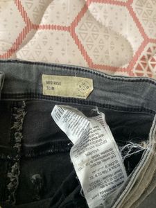 Gray Denim Shorts