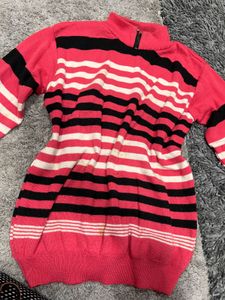 Striped Quarter-Zip Pullover