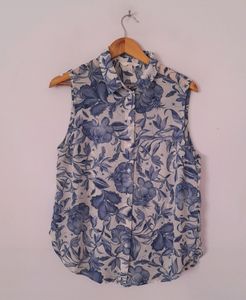 Floral Sleeveless Blouse