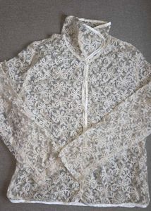 Korean style embroidered organza jacket