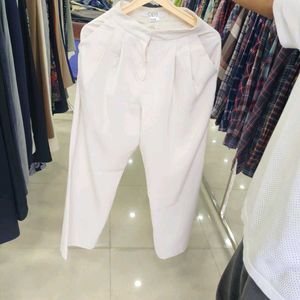 ODS White Wide-Leg Trousers