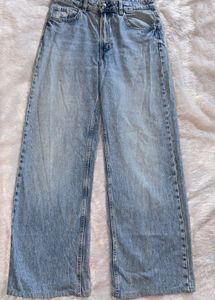 H&amp;M Light Wash Wide Leg Jeans