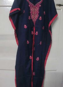 Elegant Navy Blue Kaftan