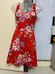 Pintrest Red Floral Sundress