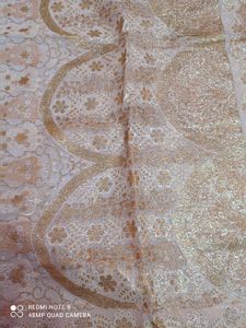 half white  glitter saree