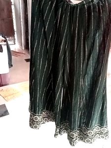 Mehndi Colour Suit Plazo With Dupatta Set