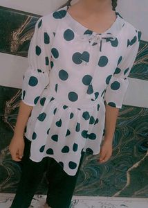 Brand New Polkadot Top For Girls