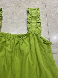 Lime Green Ruffle Tank