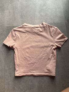 Baby pink fitted crop top