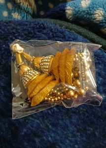 Bottle Green Unstitched Lehanga.