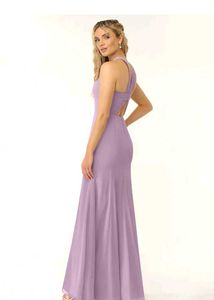 Elegant Mauve Azazie Dress (A6)