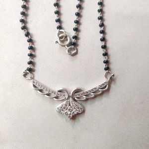 Slightly Used 925 Silver AD Solitaire Mangalsutra