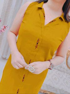 Pure Cotton Yellow Co Ord