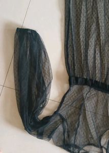 Sheer Net Midi Dress
