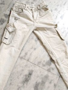 Beige Cargo Pants