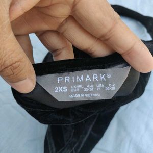 Primark Black Velvet Corset Top