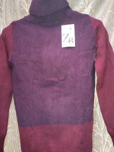 Colorblock Turtleneck Sweater