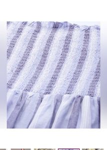 LABEL RITU KUMAROff-Shoulder Smocked A-line Dress