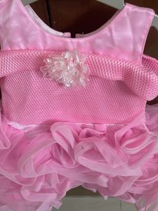 Barbie Pink Dress For 1 Year Old Baby Girl