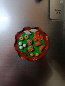 Bengali Sweets Plate Fridge Magnet