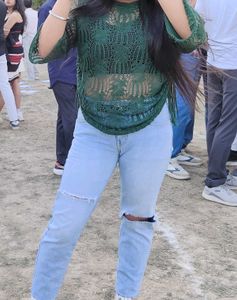 Green Net Top