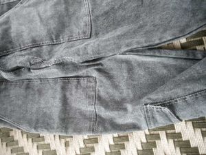 Gray Wash Cargo Jeans