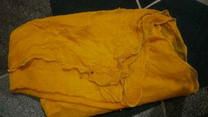 Mustard Beaded Chiffon Dupatta