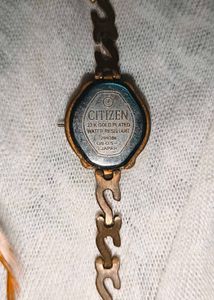 Vintage Citizen Gold Watch 23 K Gol Plated