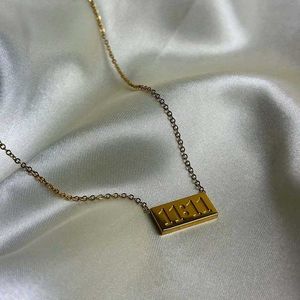 Anti Tarnish Gold 1111 Angel Wish Number Necklace