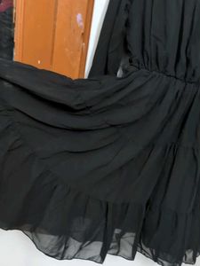 Black Tiered Mini Dress