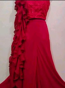 Price Drop✨Maroon Ruffled Plazzo Dress💐💕