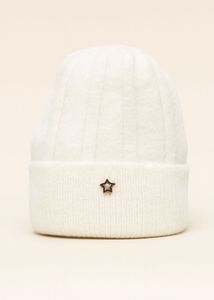 Ivory Beanie with Star Paste