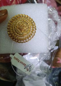 zaveri pearls Gold finish cocktail ring