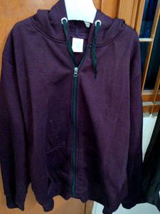 Burgundy Zip-Up Hoodie