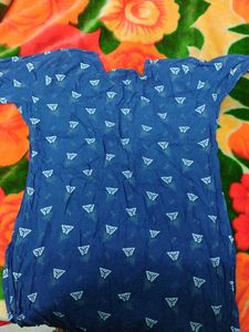 Blue Printed Kurta
