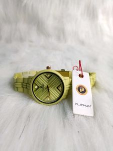 PLATINUM Stainless Steel Quartz Wrist Watch For Wo