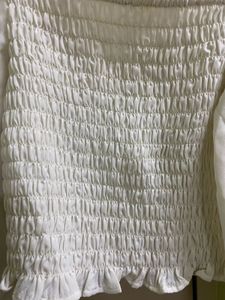 Chic White Smocked Top