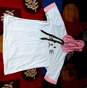Cute Kitty Hooded T-Shirt