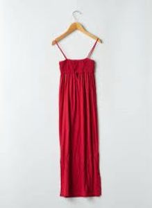 Philippines Red Maxi linen dress