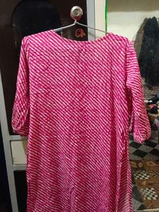 Pink Striped Kurti