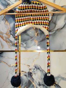 Colorful Knitted Winter Hat upto 10 years