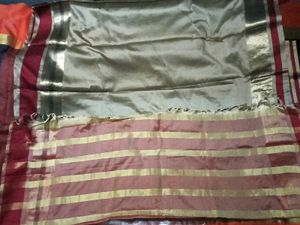 BrandNew ElegantBeize CottonSilkSaree+UnsticheBlou